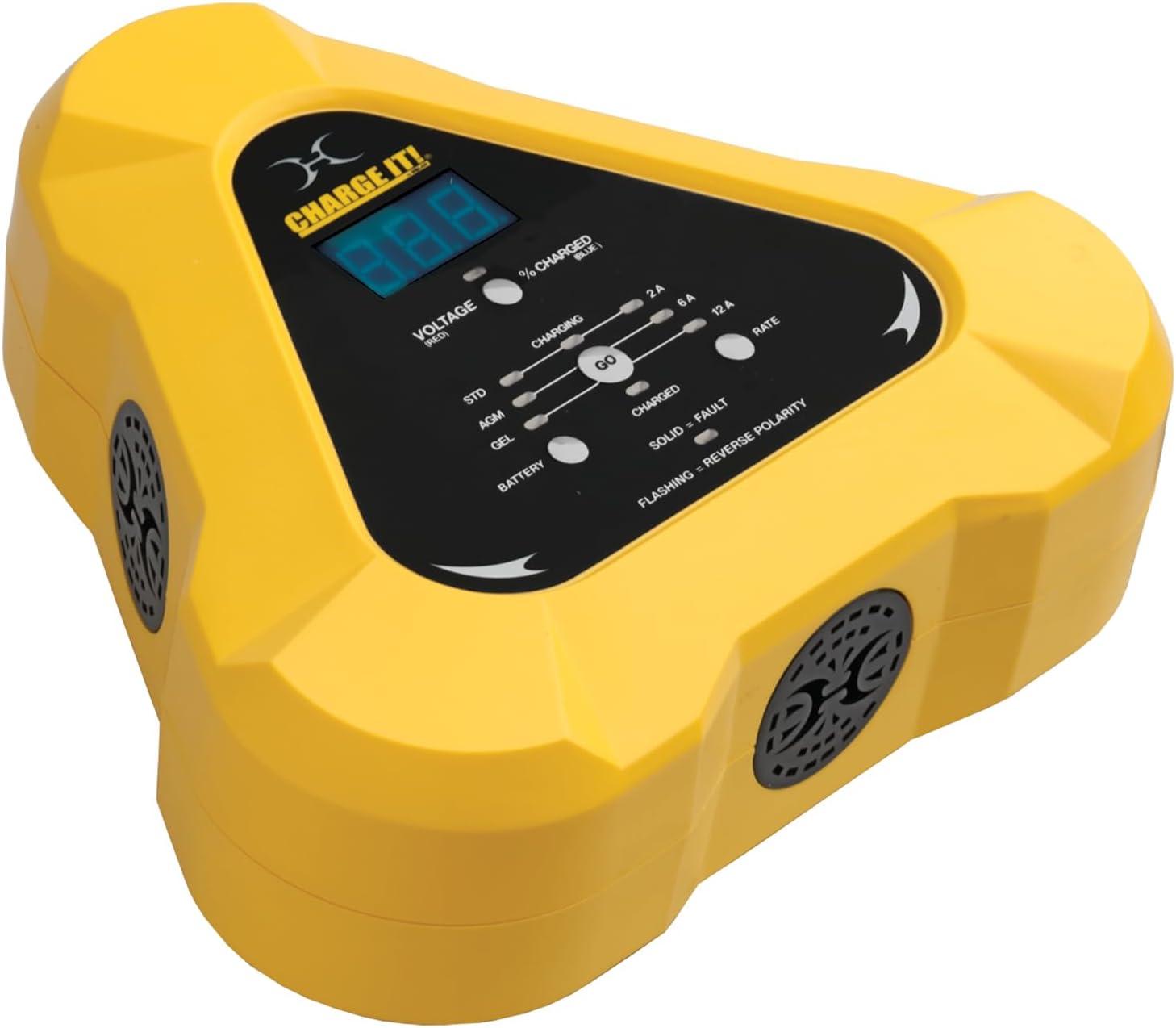 imageClore Automotive CHARGE IT 4506 612V 62 Amp Smart Charger YellowOne Size