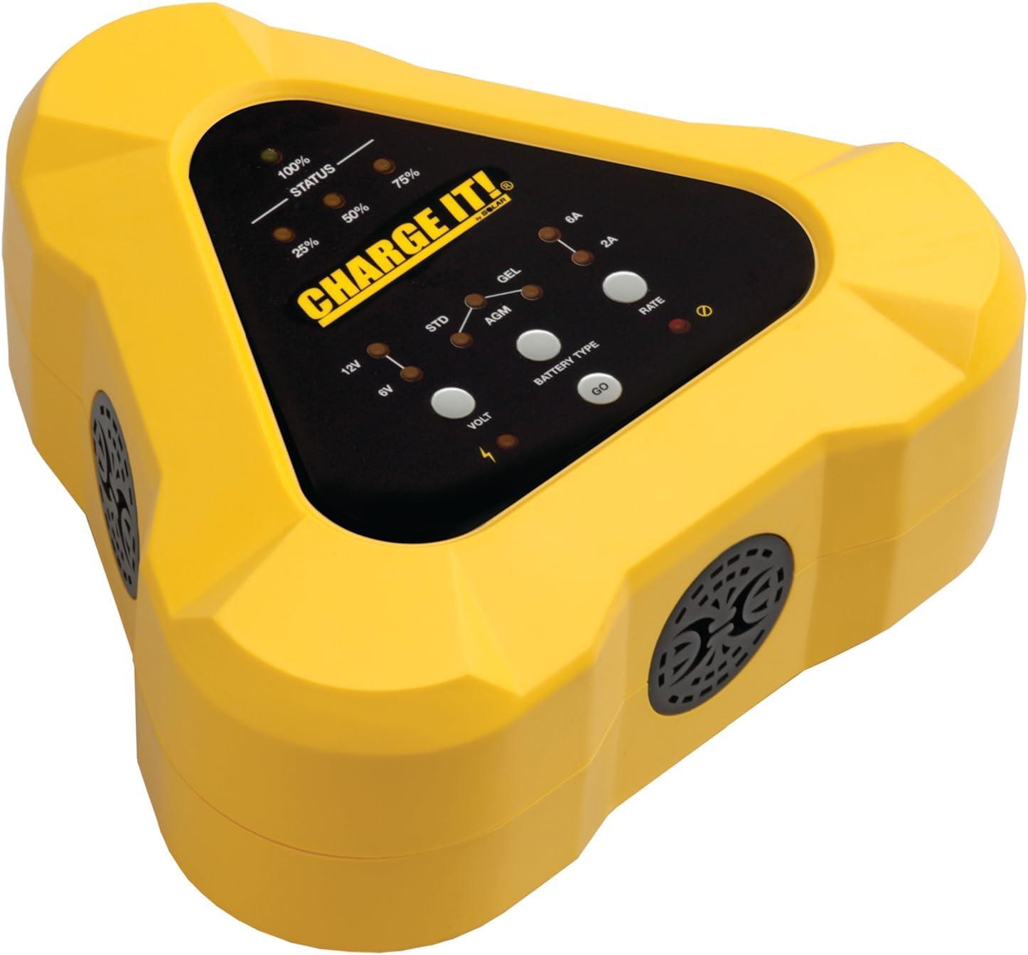 imageClore Automotive CHARGE IT 4506 612V 62 Amp Smart Charger YellowOne Size