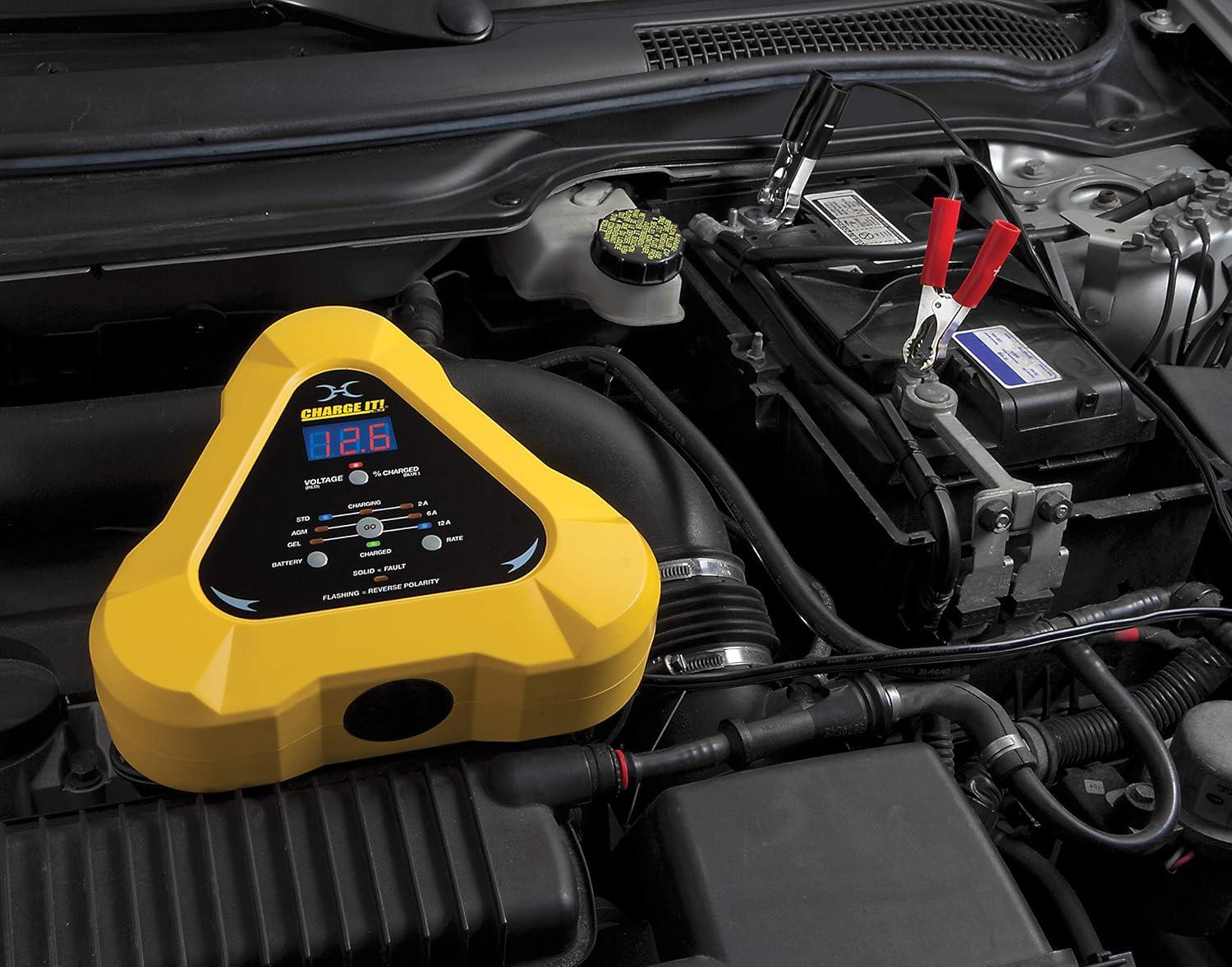 imageClore Automotive CHARGE IT 4506 612V 62 Amp Smart Charger YellowOne Size