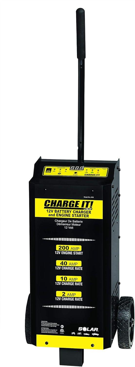 imageClore Automotive CHARGE IT 4735 Wheeled Battery Charger 40205200 Amp 612 Volt12 Volt