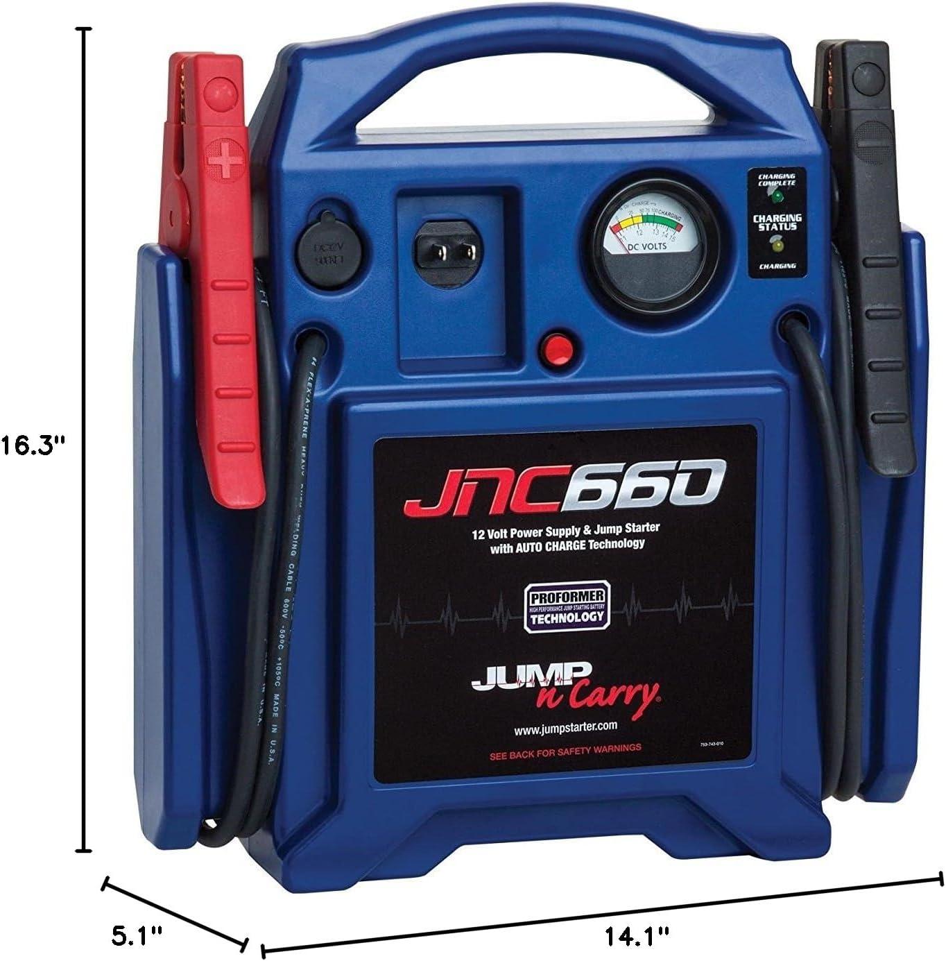imageClore Automotive JumpNCarry JNC660 1700 Peak Amp 12 Volt Jump Starter  BlueJump Starter