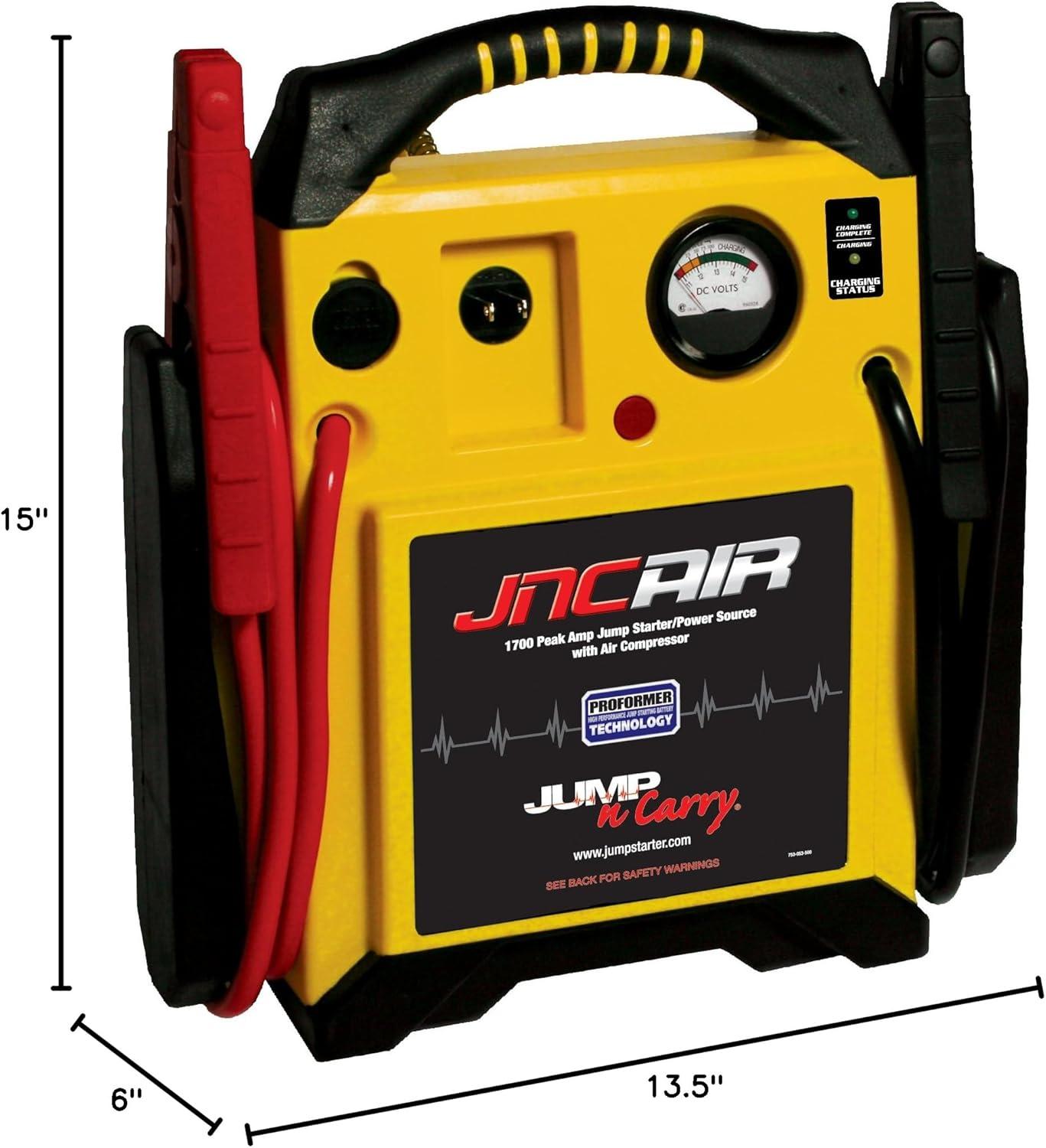 imageClore Automotive JumpNCarry JNCAIR 1700 Peak Amp Jump Starter with Air Compressor