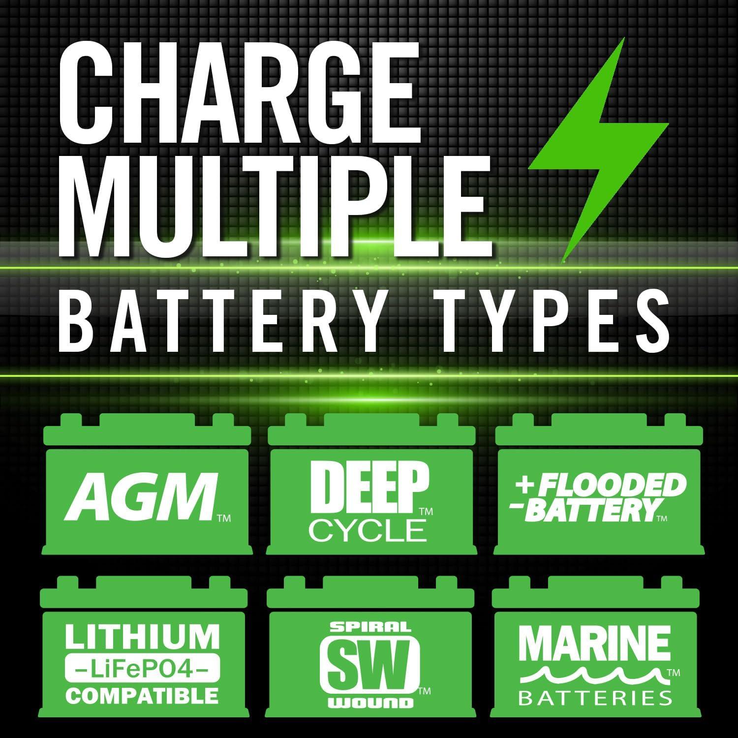 imageClore Automotive PL2320 20Amp FullyAutomatic Smart Charger 6V and 12V Battery Charger Battery Maintainer and Stable Power Supply with Temperature CompensationOne Size