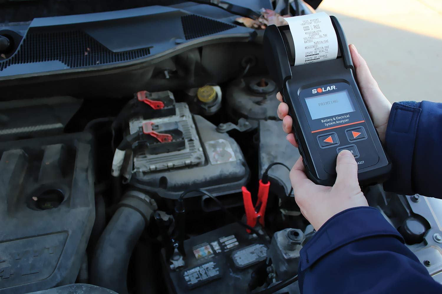 imageClore Automotive SOLAR BA327 202000 CCA Electronic Battery and System Tester with Printer One Size FactoryBA227