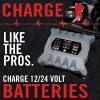 imageClore Automotive PL2410 10Amp FullyAutomatic Smart Charger 12V and 24V Battery Charger Battery Maintainer and Battery Desulfator with Temperature Compensation