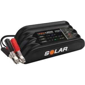 imageClore Automotive PL2140 4Amp FullyAutomatic Smart Charger 6V and 12V Battery Charger Battery Maintainer and Battery Desulfator with Temperature Compensation Gray